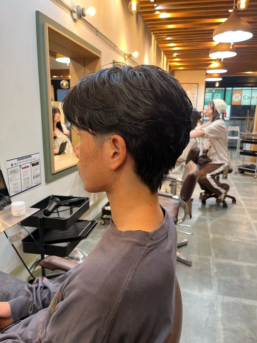 パーマ メンズ カット パーマ 【ボブ】縮毛矯正/ 船橋駅5分/鈴木杏美のヘアスタイル