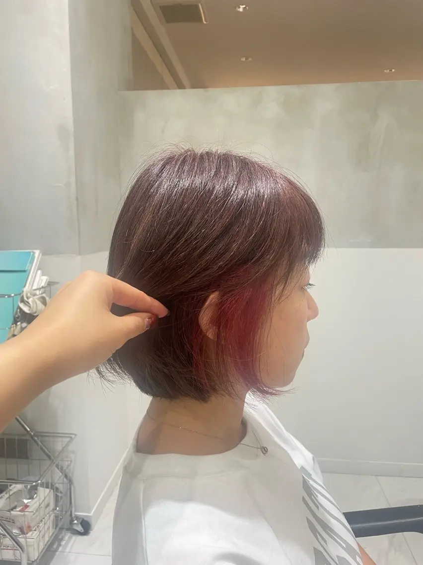 ミディアム カラー ハイトーン/艶カラー 💎モエのヘアスタイル