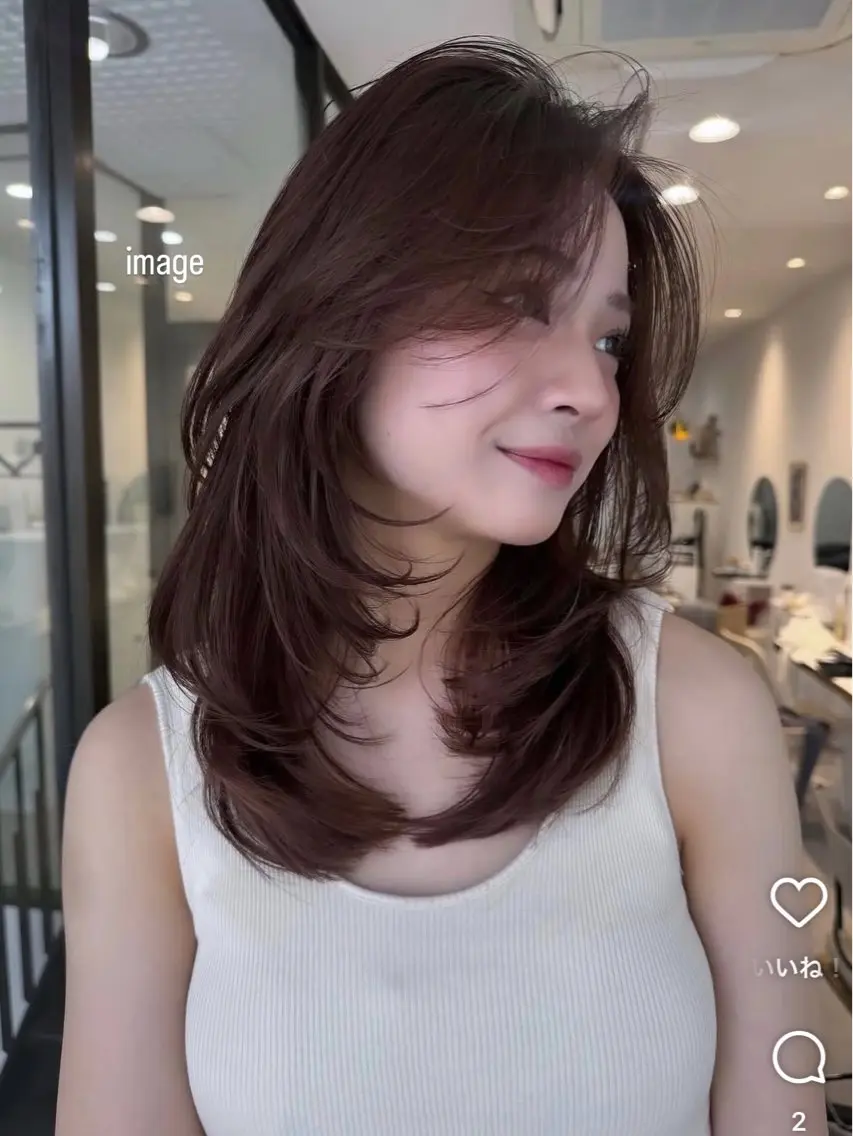 ロング ヘアカラー 髪質改善/レイヤー カット KANONのヘアスタイル