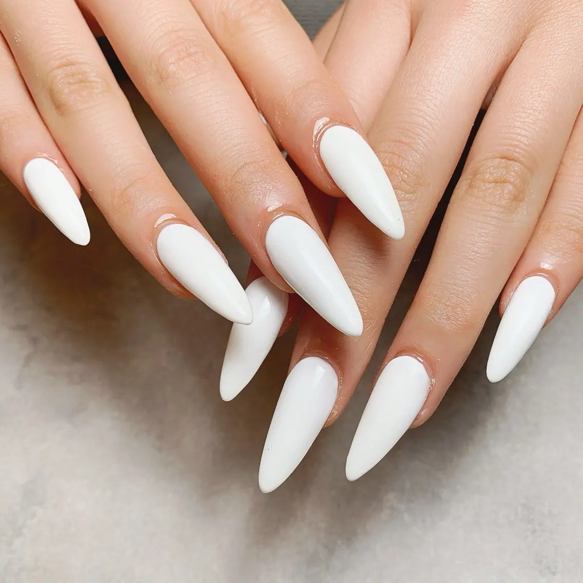 ネイル ワンカラーネイル ホワイト ハンドネイル MU-5 nailのネイルデザイン