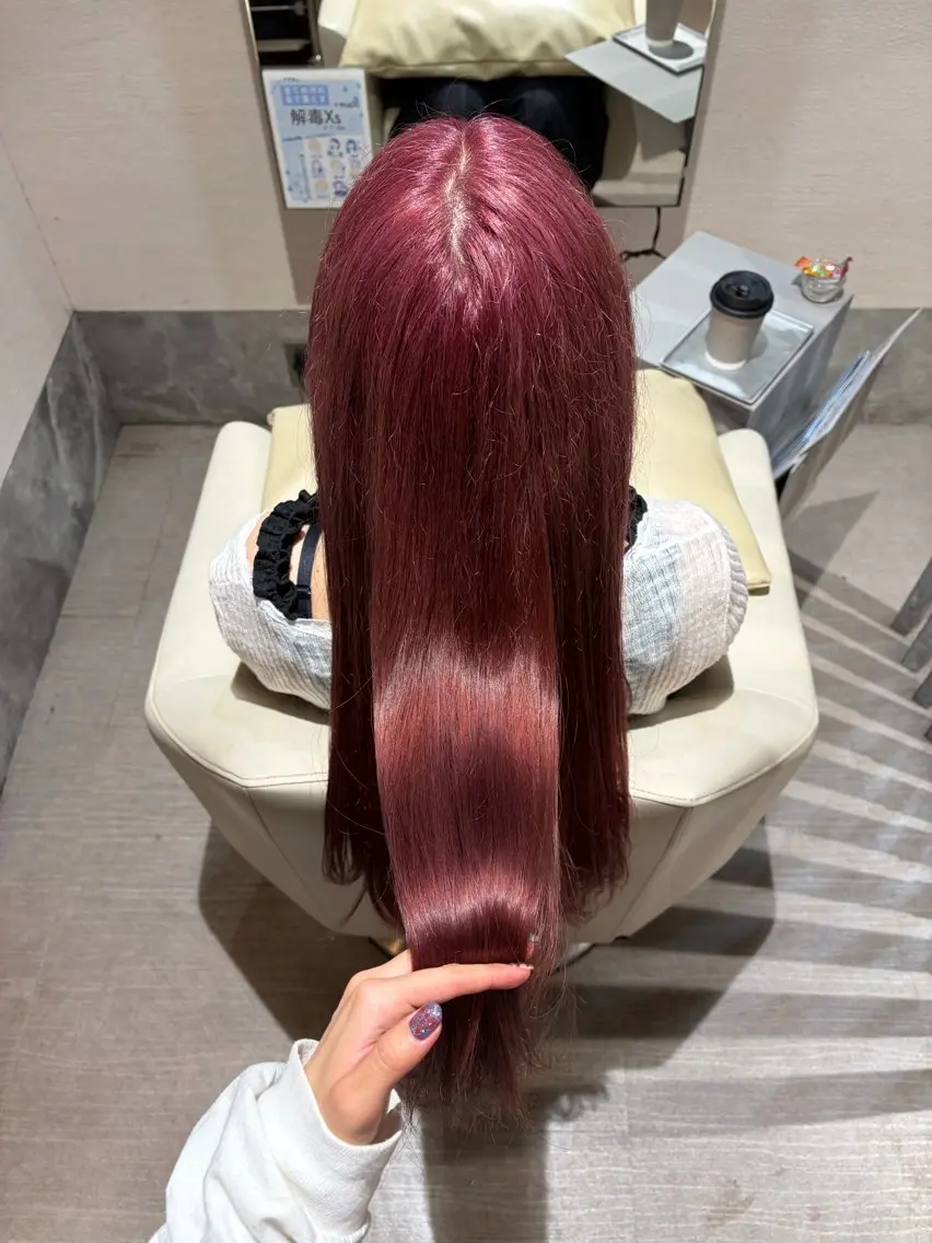 カラー ピンクカラー ヘアカラー 野田 実希のヘアスタイル