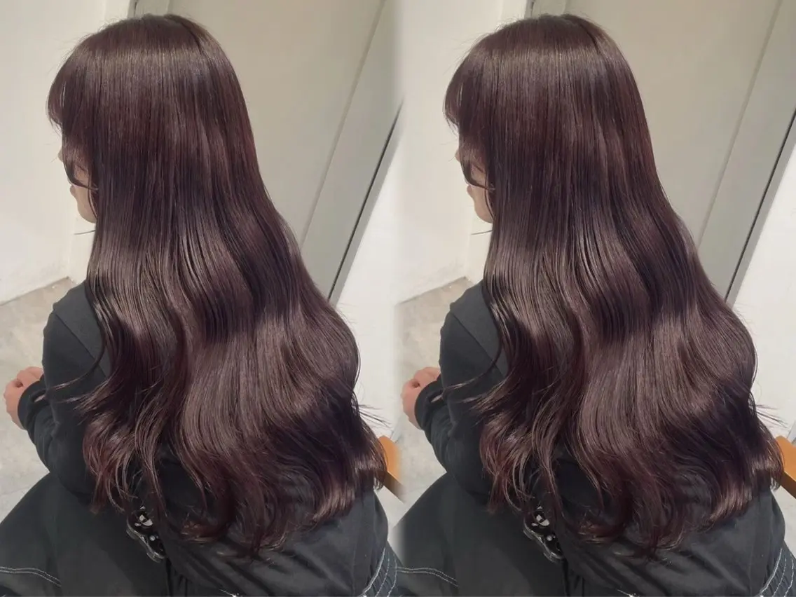 ロング カット ヘアカラー トリートメント 透明感ツヤカラー/ 縮毛矯正/静岡のヘアスタイル