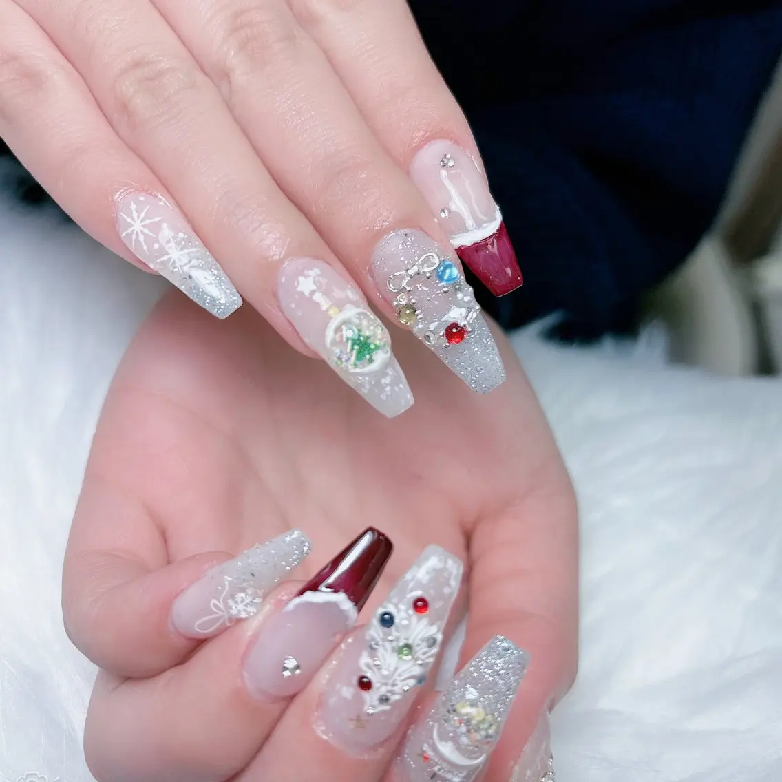 ネイル 成人式 ジェルネイル ロングネイル マグネットネイル ミディアムネイル ハンドネイル MoMoA Nail ネイル長さ出し専門店のネイルデザイン