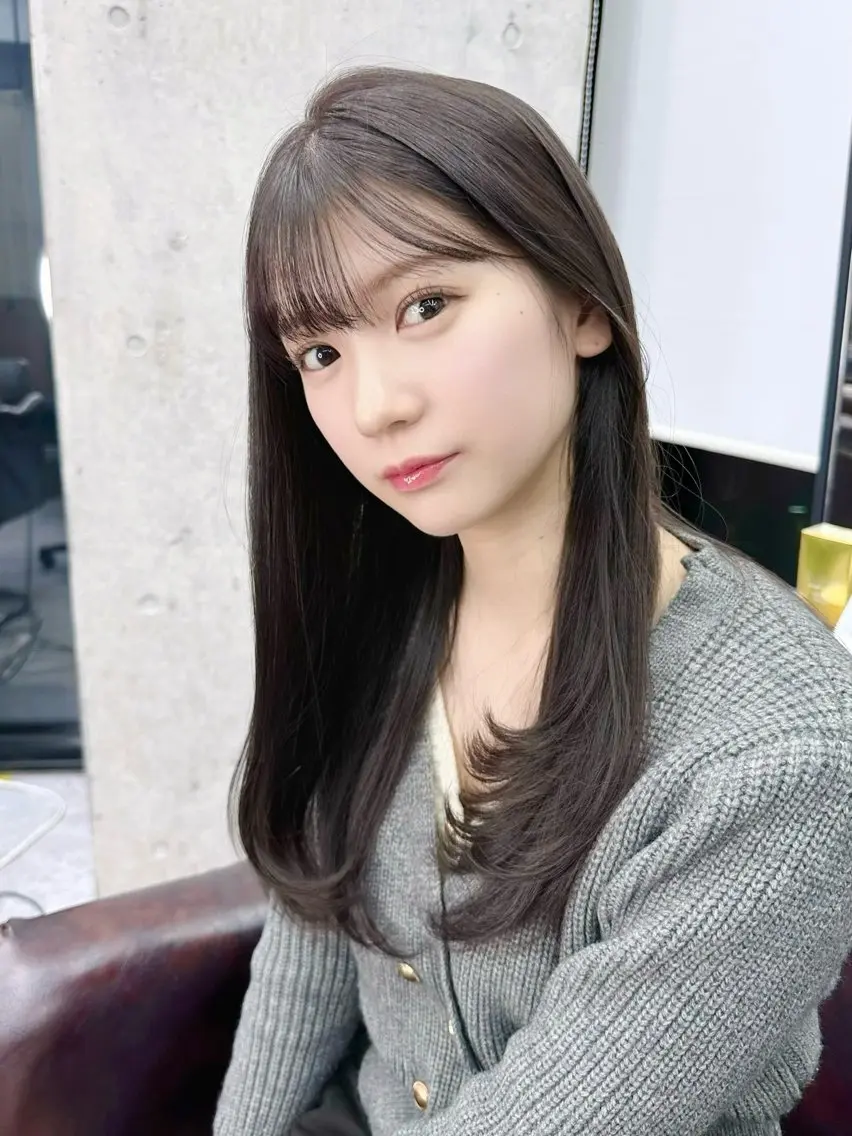 ロング カット ヘアカラー 縮毛矯正 youres hair 池袋のヘアスタイル