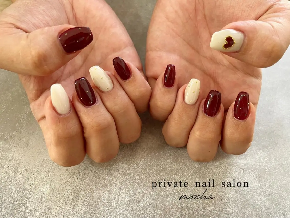 ネイル アートネイル カジュアル チークネイル フレンチネイル ジェルネイル ハンドネイル mocha nailのネイルデザイン