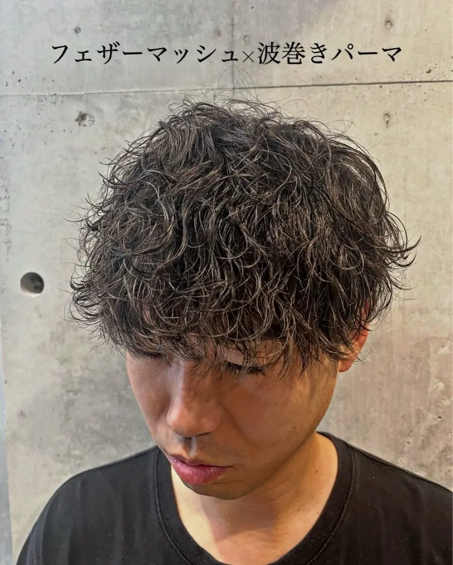メンズ カット パーマ 明神 星名のヘアスタイル