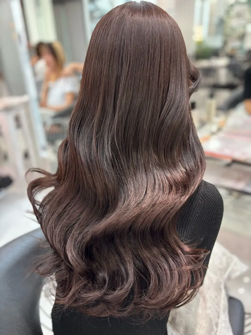 カラー ブラウンカラー ナチュラルブラウン ヘアカラー Sakuraෆ˚* 透け感ベージュ🥨のマツエク・マツパデザイン