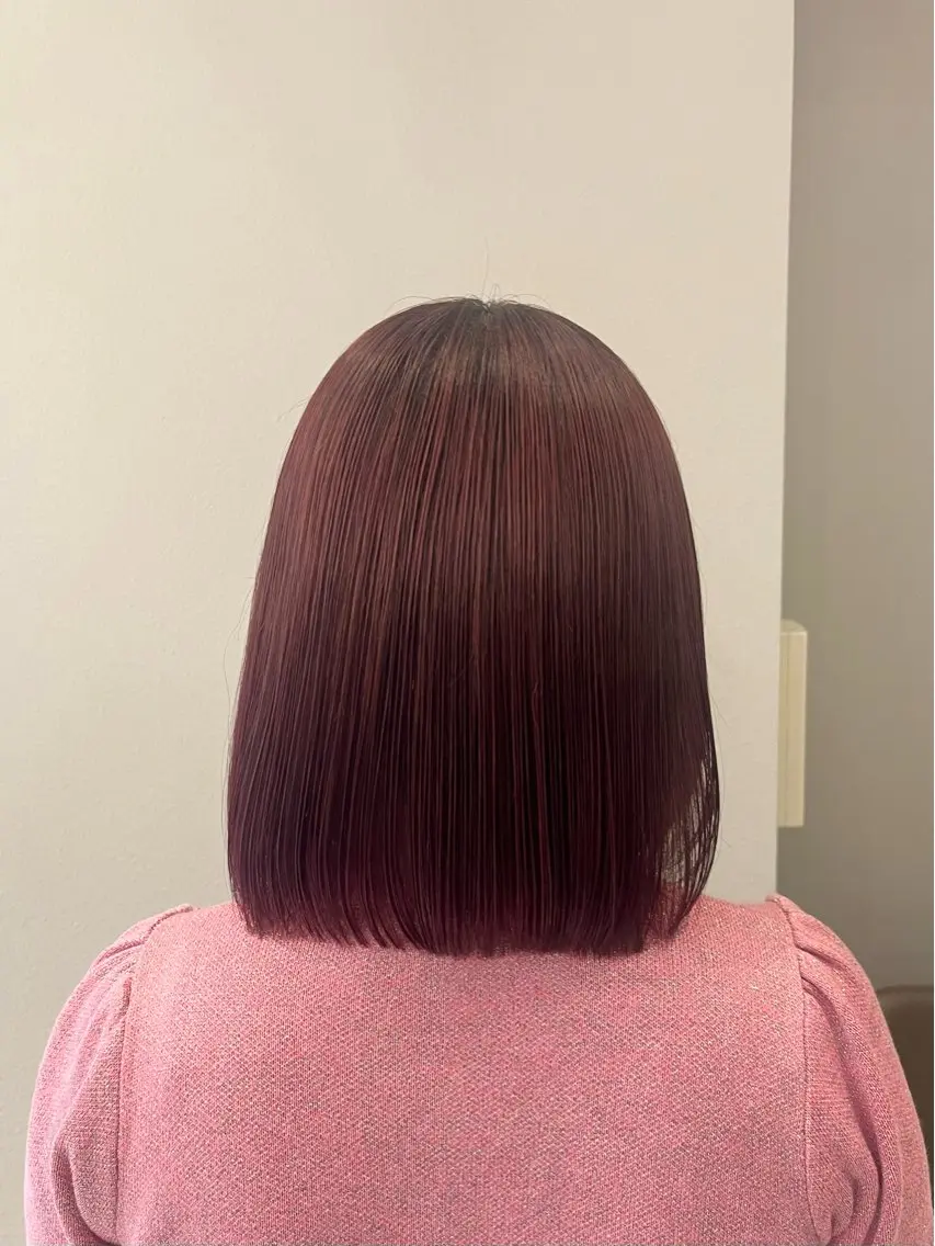 ミディアム カラー 透明感カラー ラベンダーカラー ピンクカラー カット ヘアカラー 顔周り/ガーリー /ヘアメ/あつはのヘアスタイル