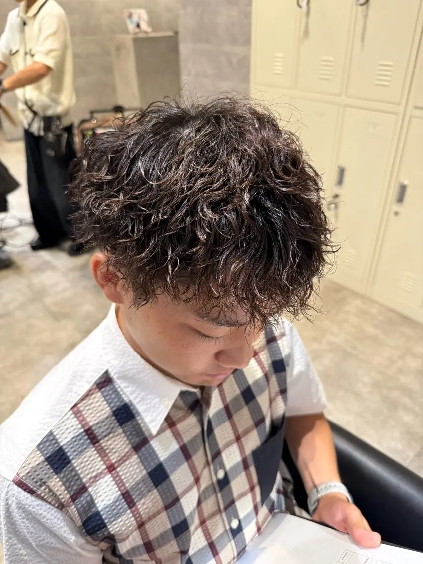 パーマ メンズ カット パーマ ＿white鳳店/ 牧原彩乃のヘアスタイル
