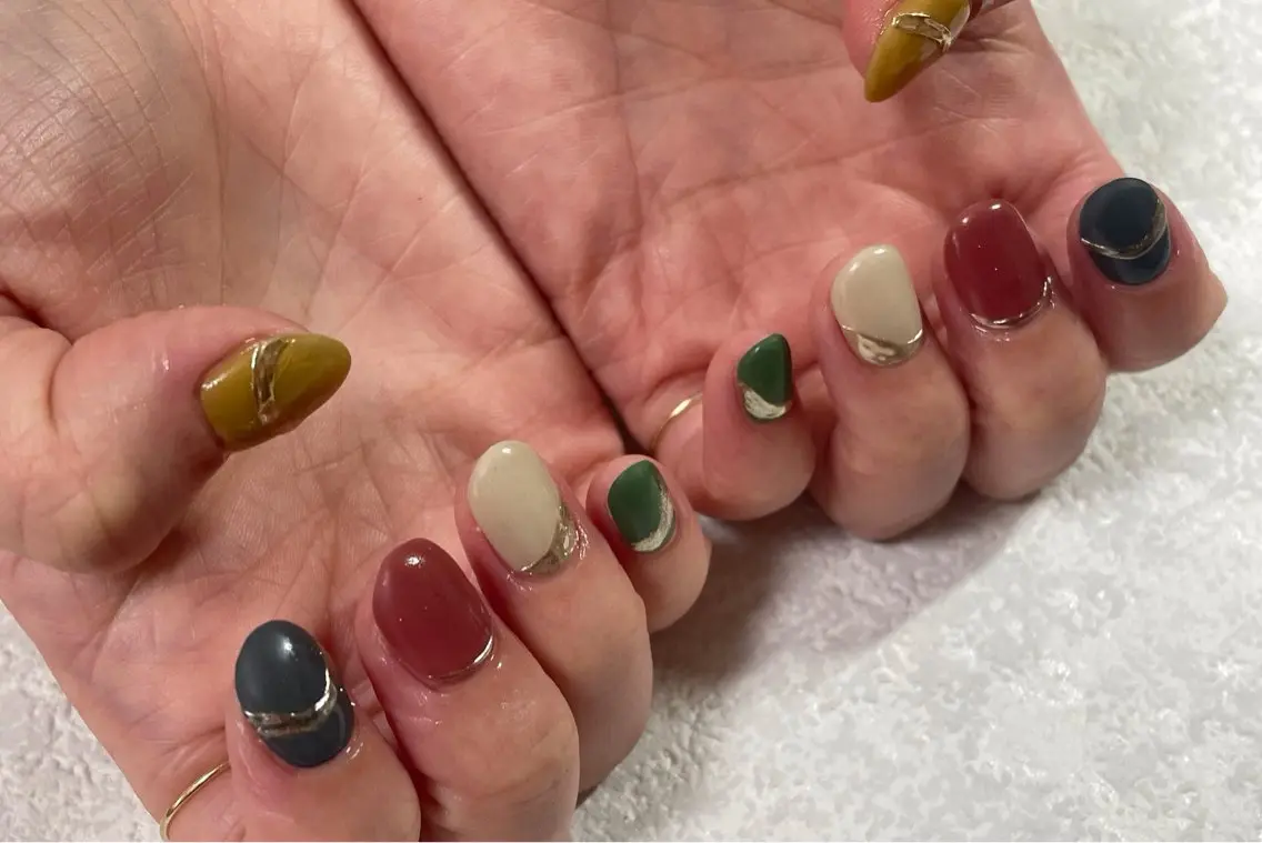 ネイル オーロラネイル フットネイル フレンチネイル ジェルネイル 韓国ネイル ハンドネイル kiki nail &brow二子玉川のネイルデザイン
