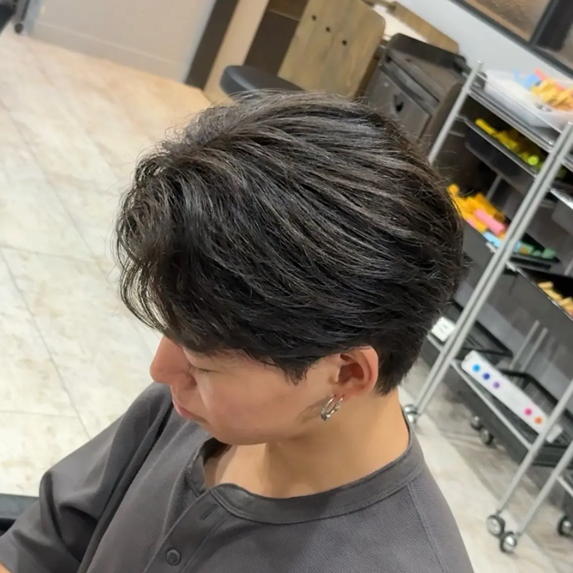 カラー メンズ アッシュ アッシュブラウン ブラウンカラー ヘアカラー メンズ特化/新潟万代 中村ヤマトのヘアスタイル