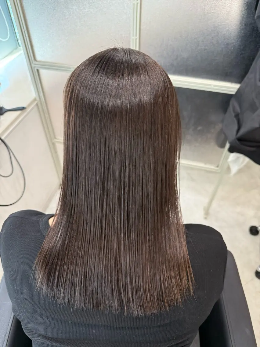 ロング 髪質改善 カット ヘアカラー トリートメント ヘアセット MAHO/透明感カラ ー/髪質改善🍒のヘアスタイル