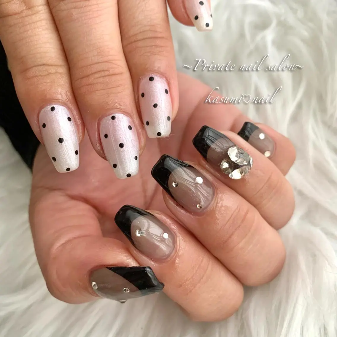 ネイル アートネイル ラメ(グリッター) マグネットネイル ミラーネイル 持ち込み KASUMI♡ Nailのネイルデザイン