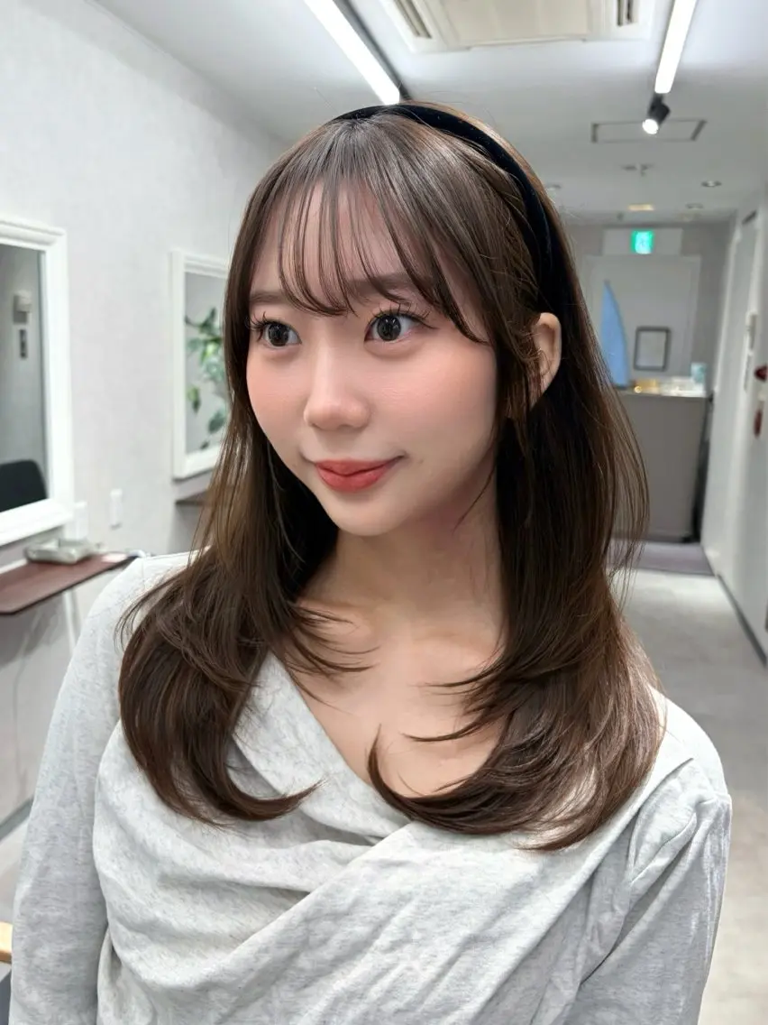 ロング カラー カット ヘアカラー 結べるレイヤーカット /カラー/あさかのヘアスタイル