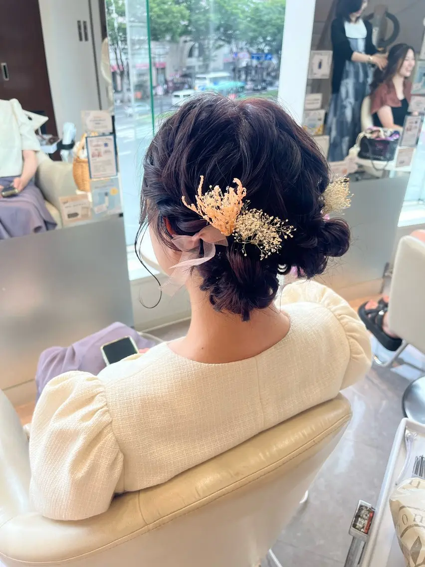 ヘアアレンジ ヘアセット 韓国ヘア🇰🇷 fuminaのヘアスタイル