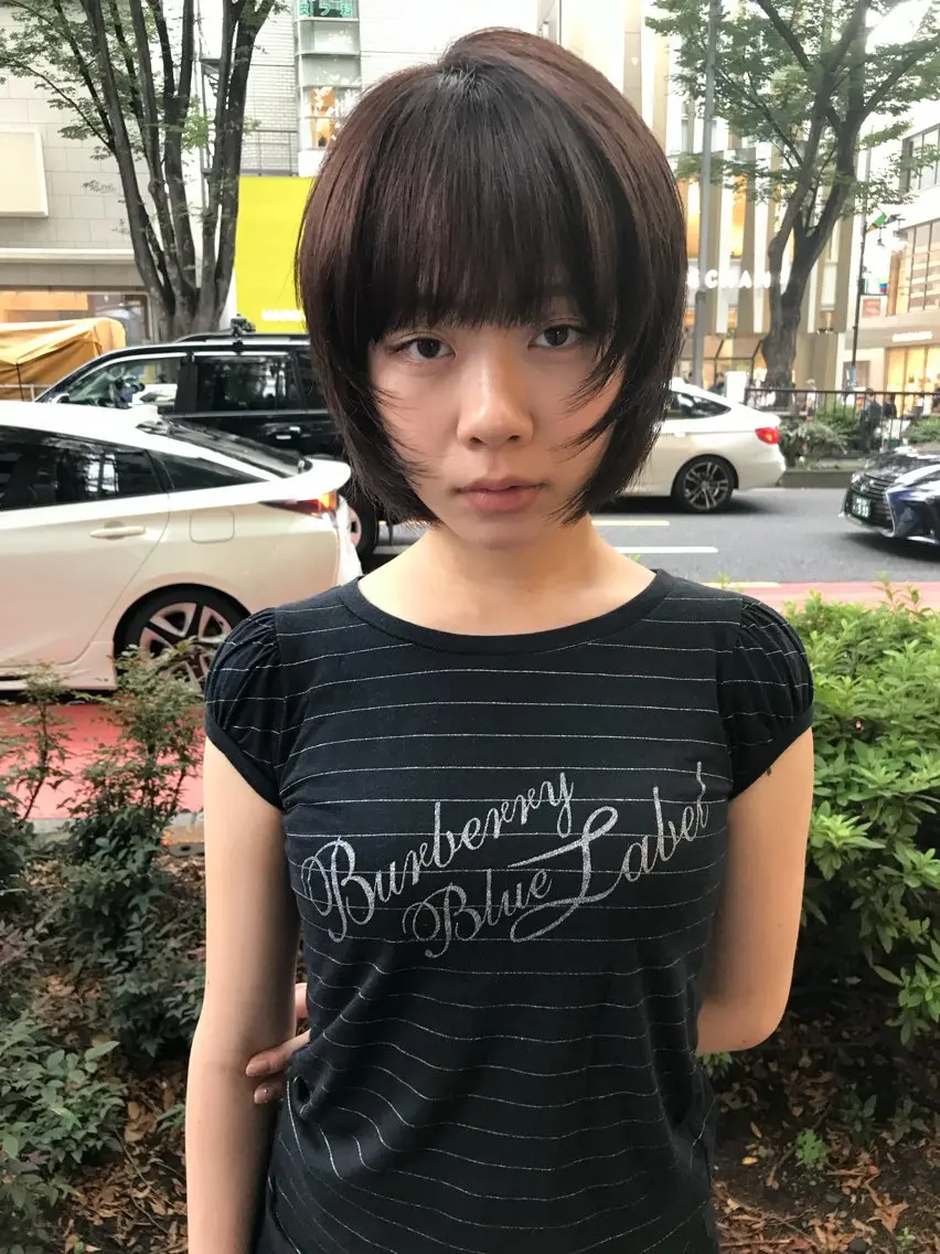 ミディアム カラー ブラウンカラー ボブ ヘアカラー トリートメント 赤み消しカラー/ ナチュラル/トモキのヘアスタイル