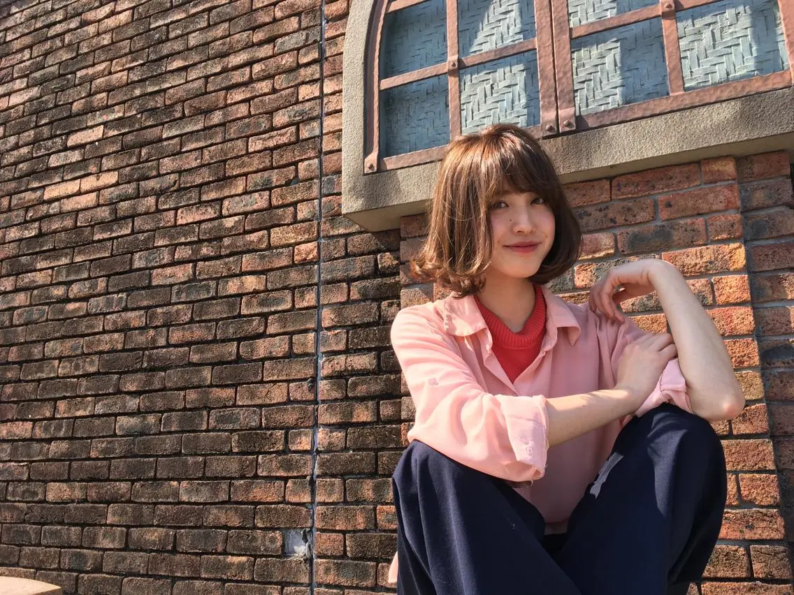 ミディアム ボブ 菅野 恵のヘアスタイル