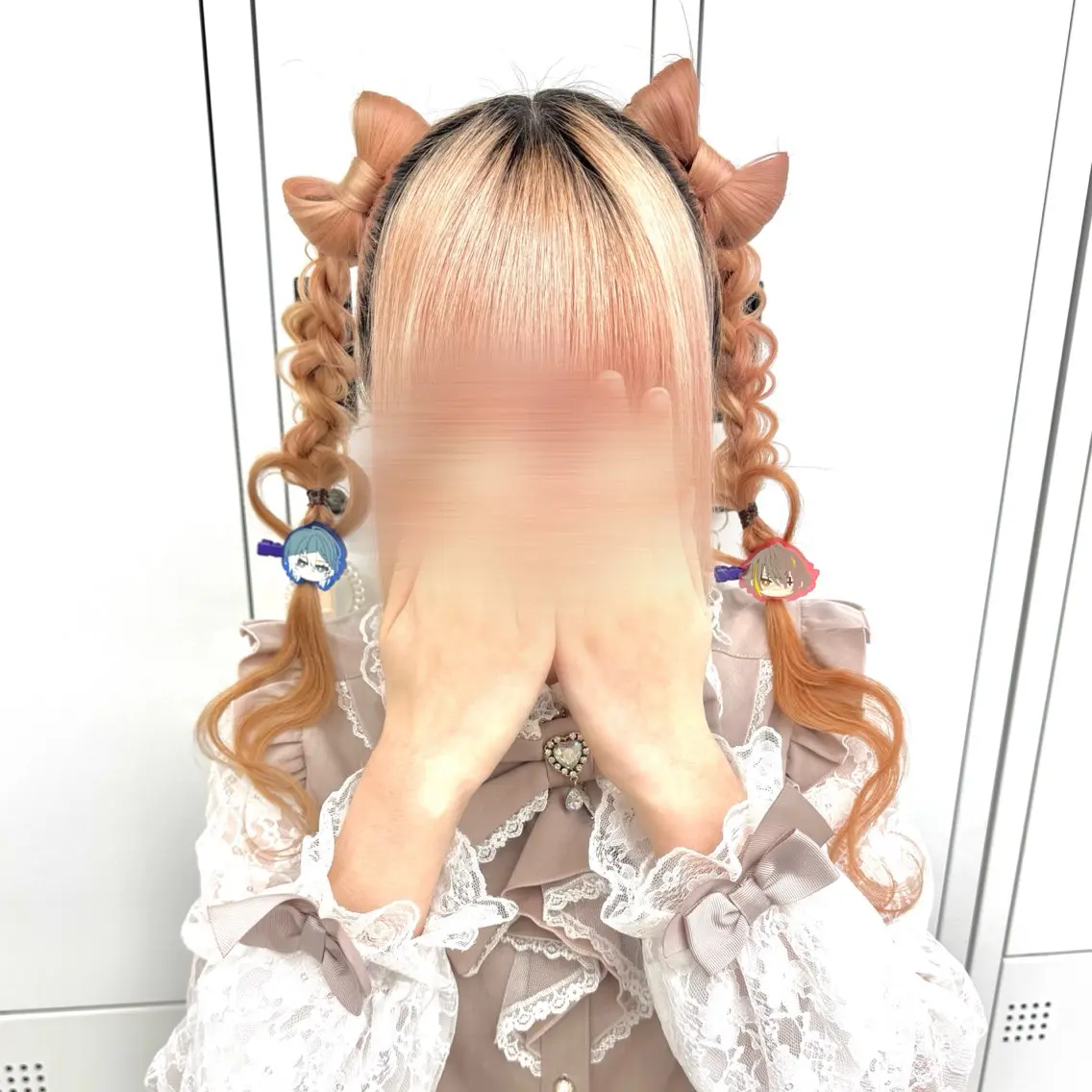 ロング ヘアアレンジ ヘアセット ヘアメ🎀ハイトーン 🩵エクステ🪄しほのヘアスタイル