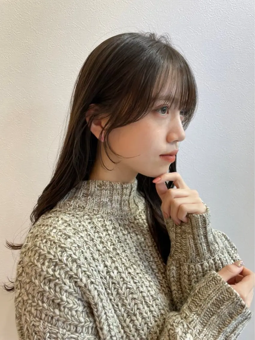 ロング 久保 佳乃のヘアスタイル