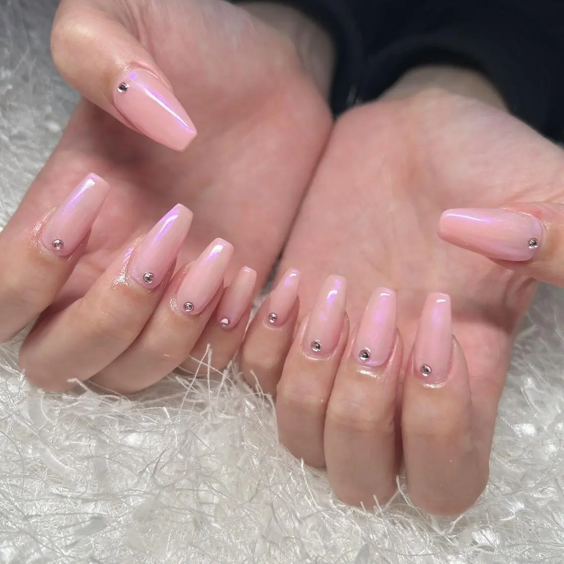 ネイル 長さ出し フレンチネイル ジェルネイル グラデーション 韓国ネイル ハンドネイル Nail&eye Belire 新宿のネイルデザイン