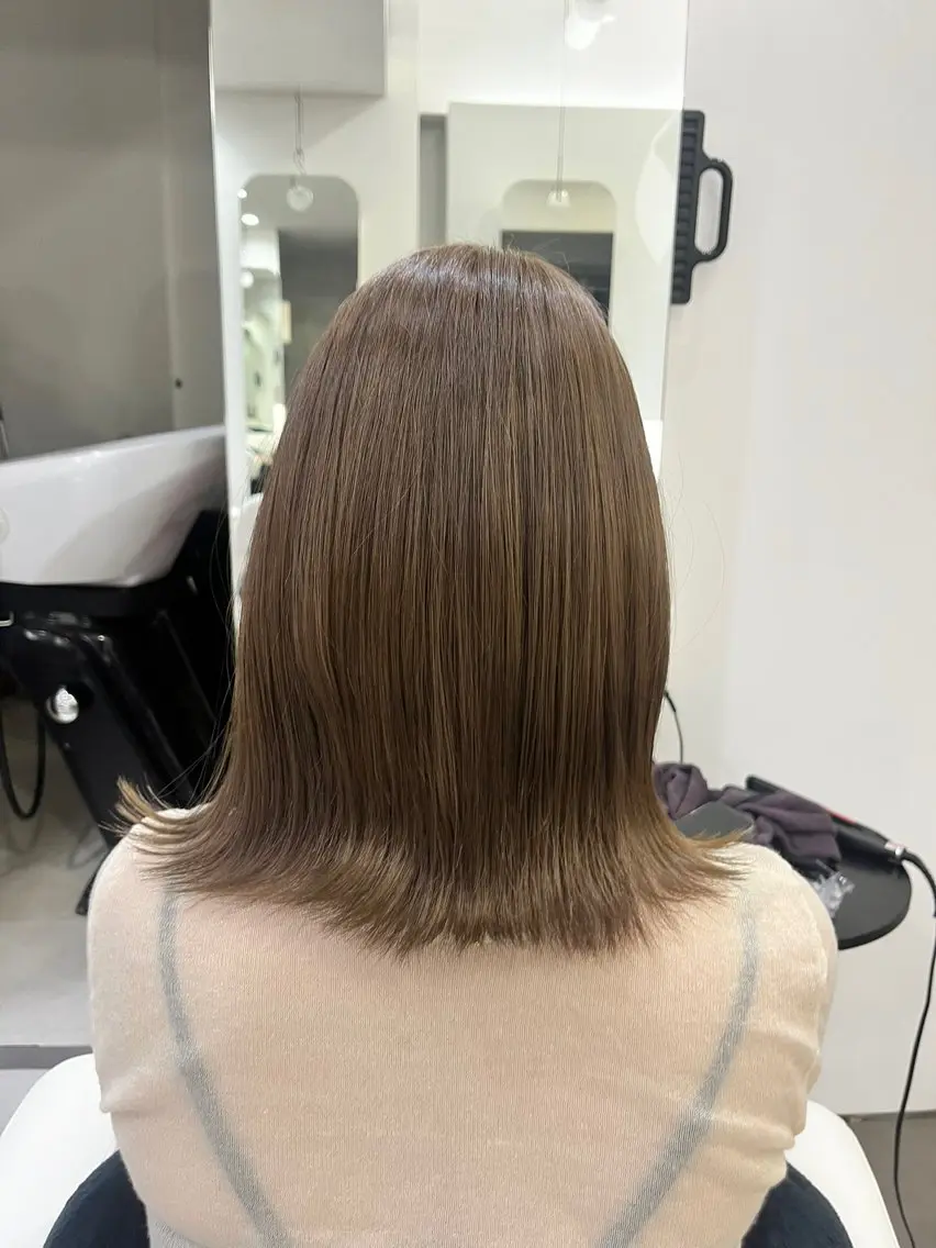ミディアム カラー 似合わせボブ/モデル 様募集中！ツムギ🩵のヘアスタイル