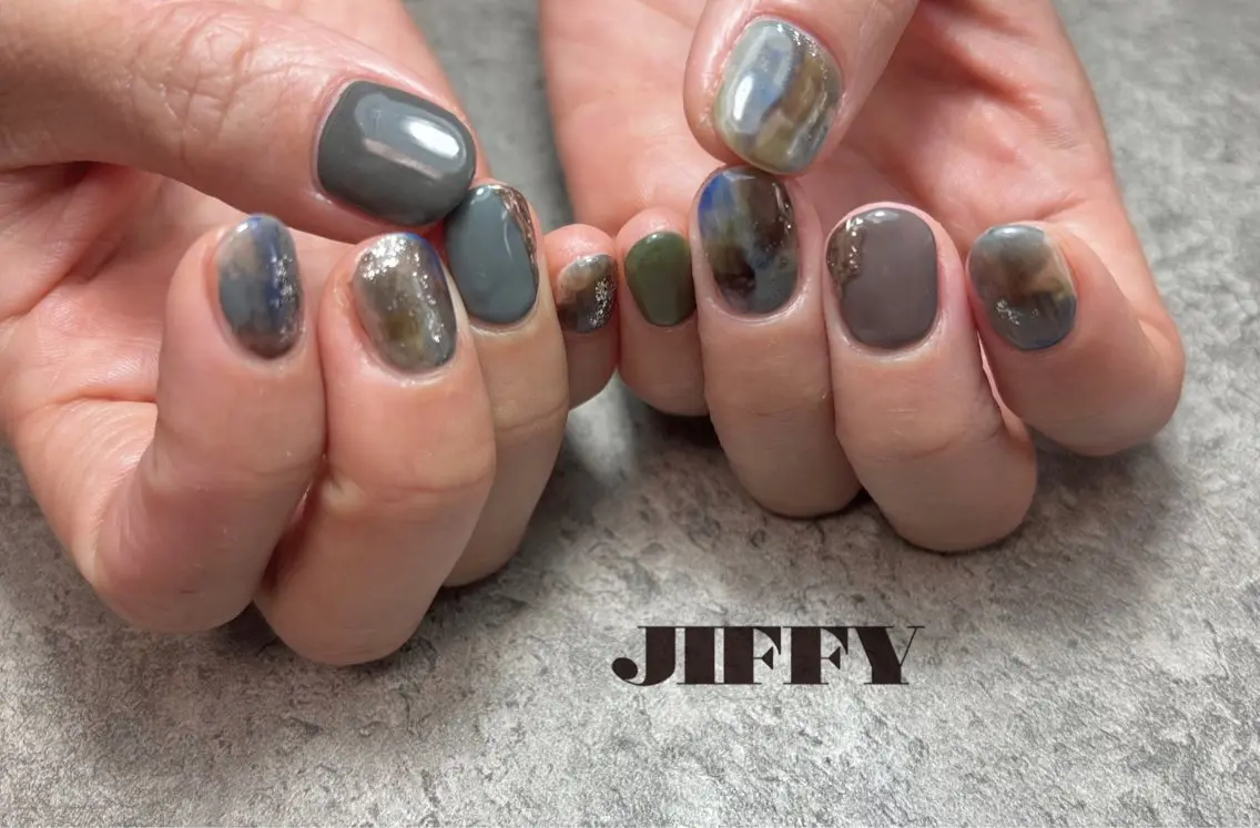 ショート ハンドネイル JIFFY nailstudioのネイルデザイン