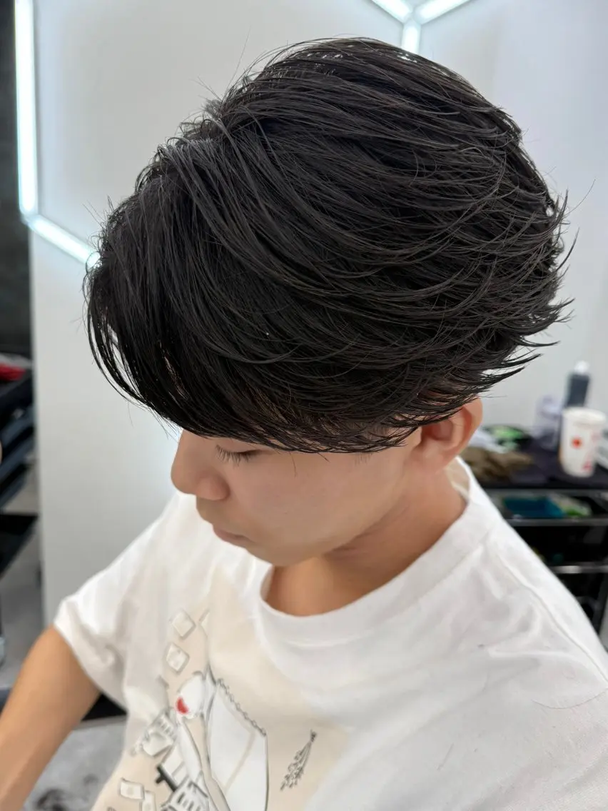 ミディアム メンズ センターパート カット メンズ特化美容師/ 四辻 凱斗のヘアスタイル