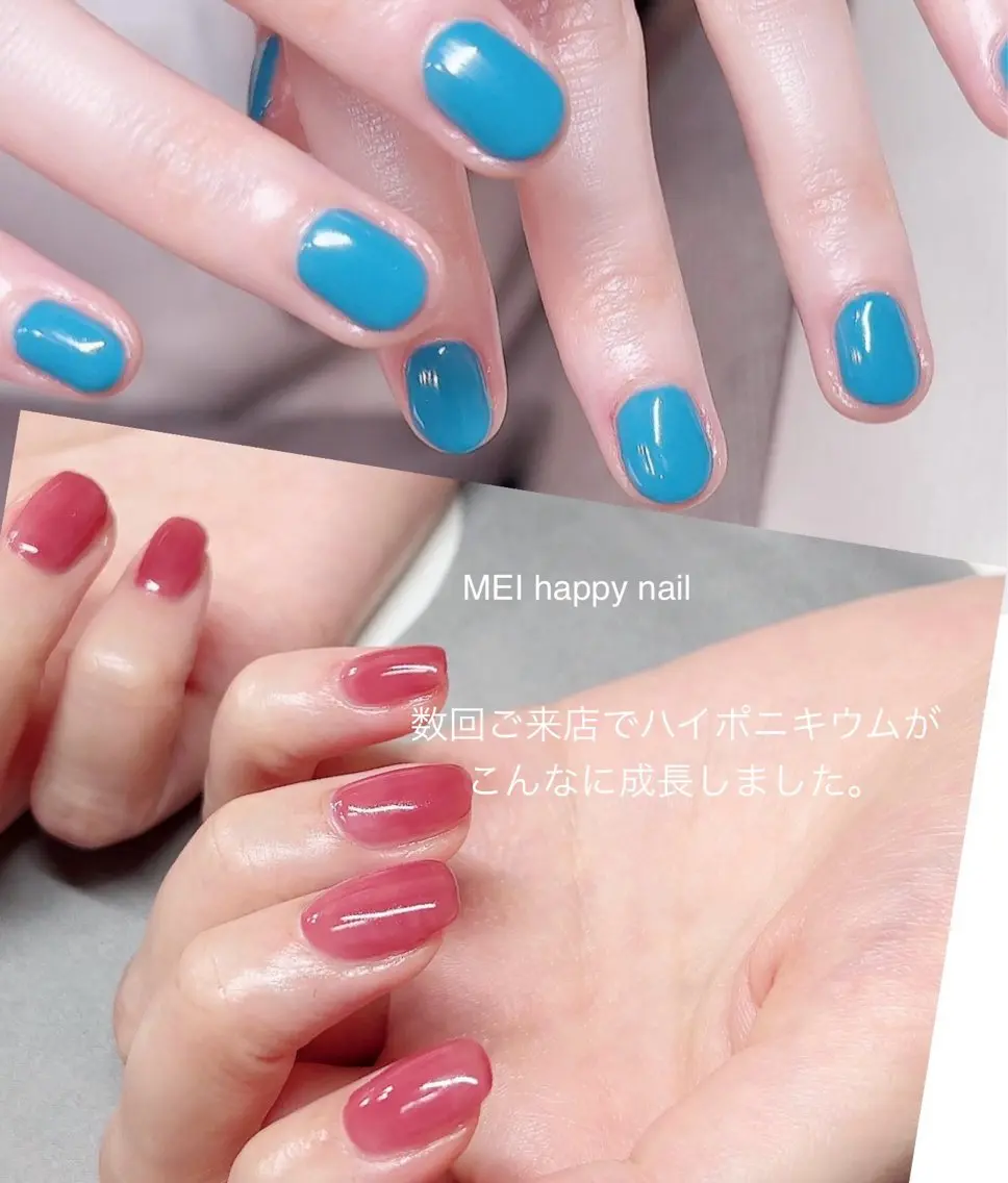 《美爪美フォルムワンカラー》自爪に優しいパラジェル使用◎他店にない人気ウォーターケアで健康で形の綺麗な美爪美肌へ♫の写真