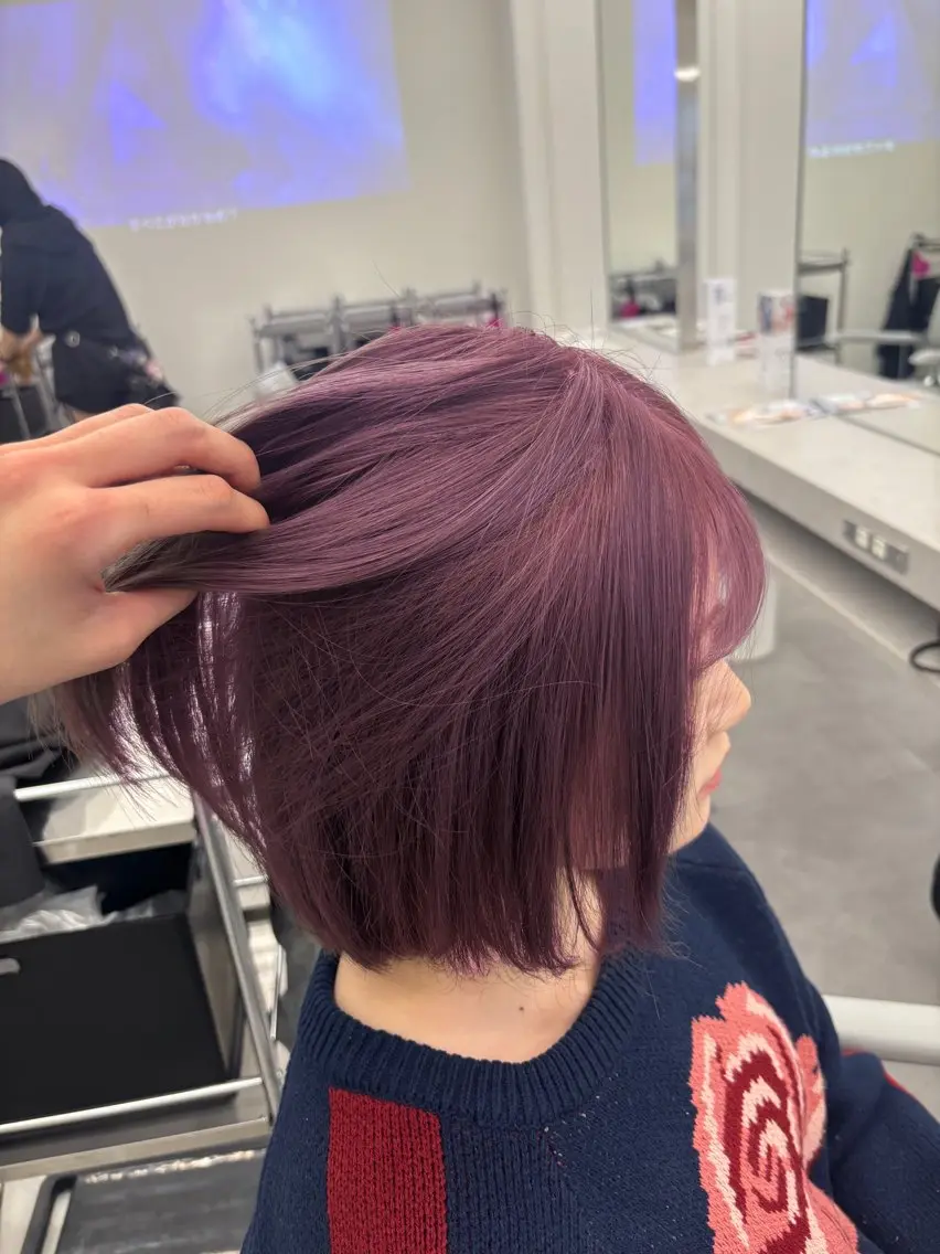 ミディアム ヘアカラー ブリーチ/ハイトーン 🤍そな🤍のヘアスタイル