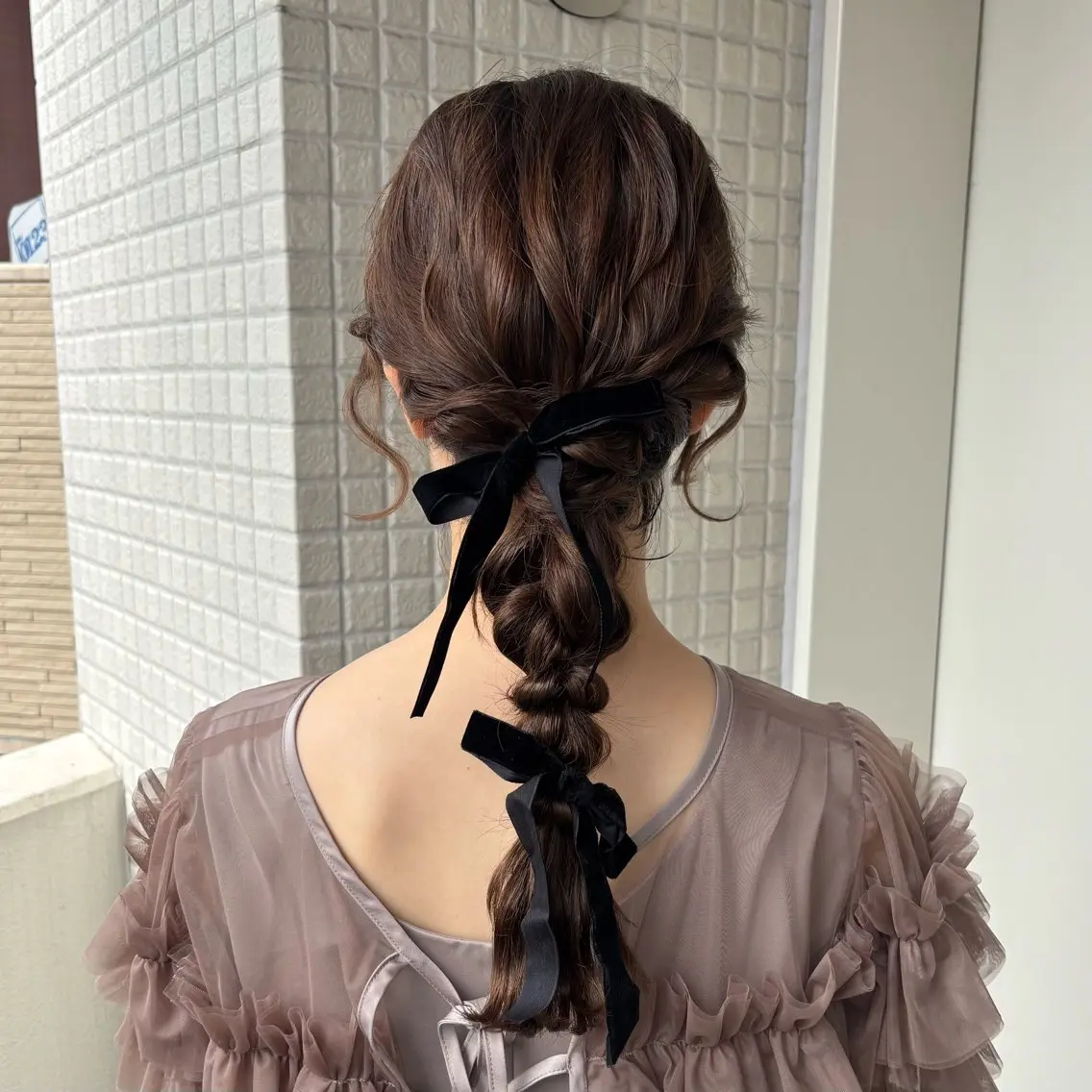 ヘアアレンジ ヘアセット 銀座：似合わせカラー オリーブ🫒アレンジのヘアスタイル