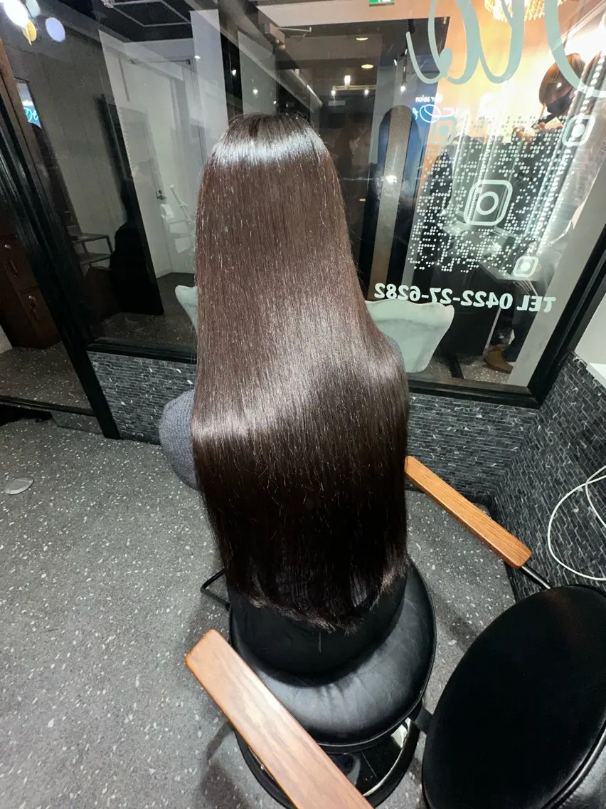 ロング パーマ カット 縮毛矯正 トリートメント 髪質改善⭐️縮毛矯正 中野⭐️Rinaのヘアスタイル