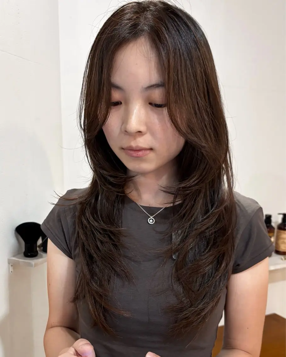 ロング カット レイヤー/ダブル カラー🌕YUKIのヘアスタイル