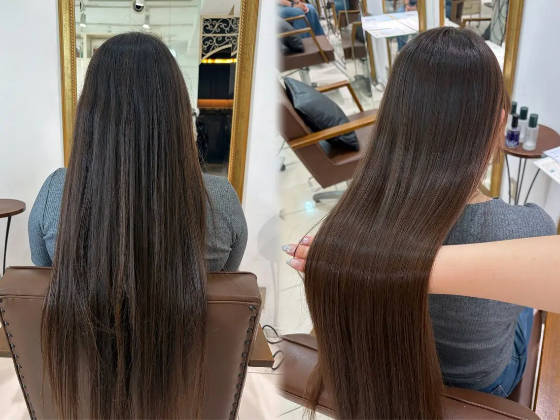 ロング 縮毛矯正 縮毛矯正 巻ける🫧縮毛矯正 💞はな🎀のヘアスタイル