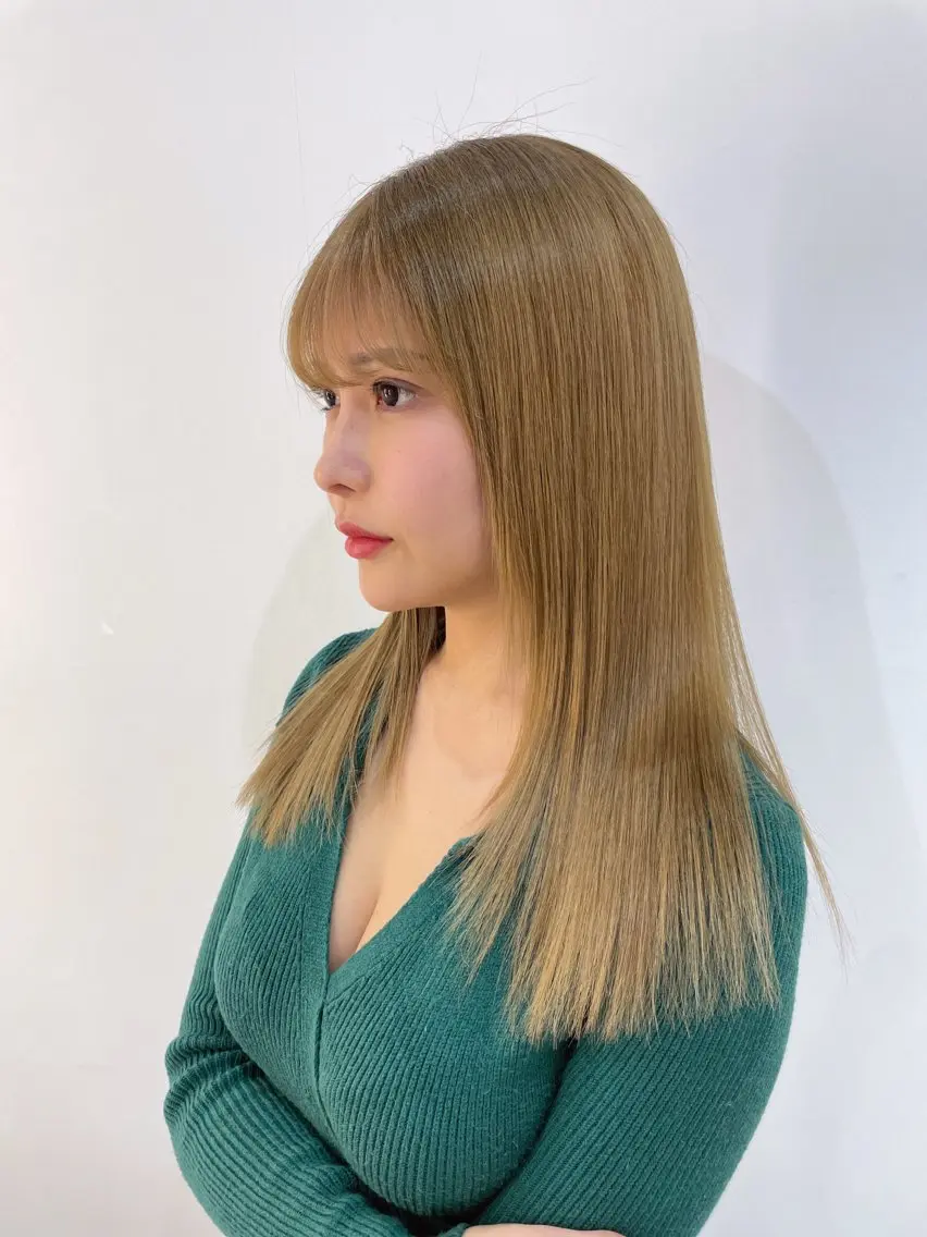 ミディアム カラー ヘアアレンジ 縮毛矯正 トリートメント 髪質改善/縮毛矯正 RYOのヘアスタイル