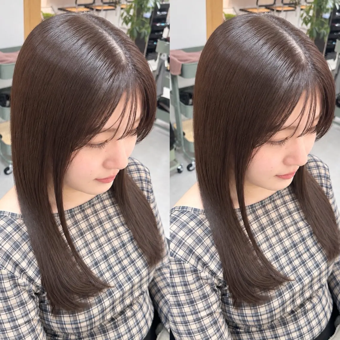 ロング カラー カット ヘアカラー トリートメント 岡野 静華のヘアスタイル