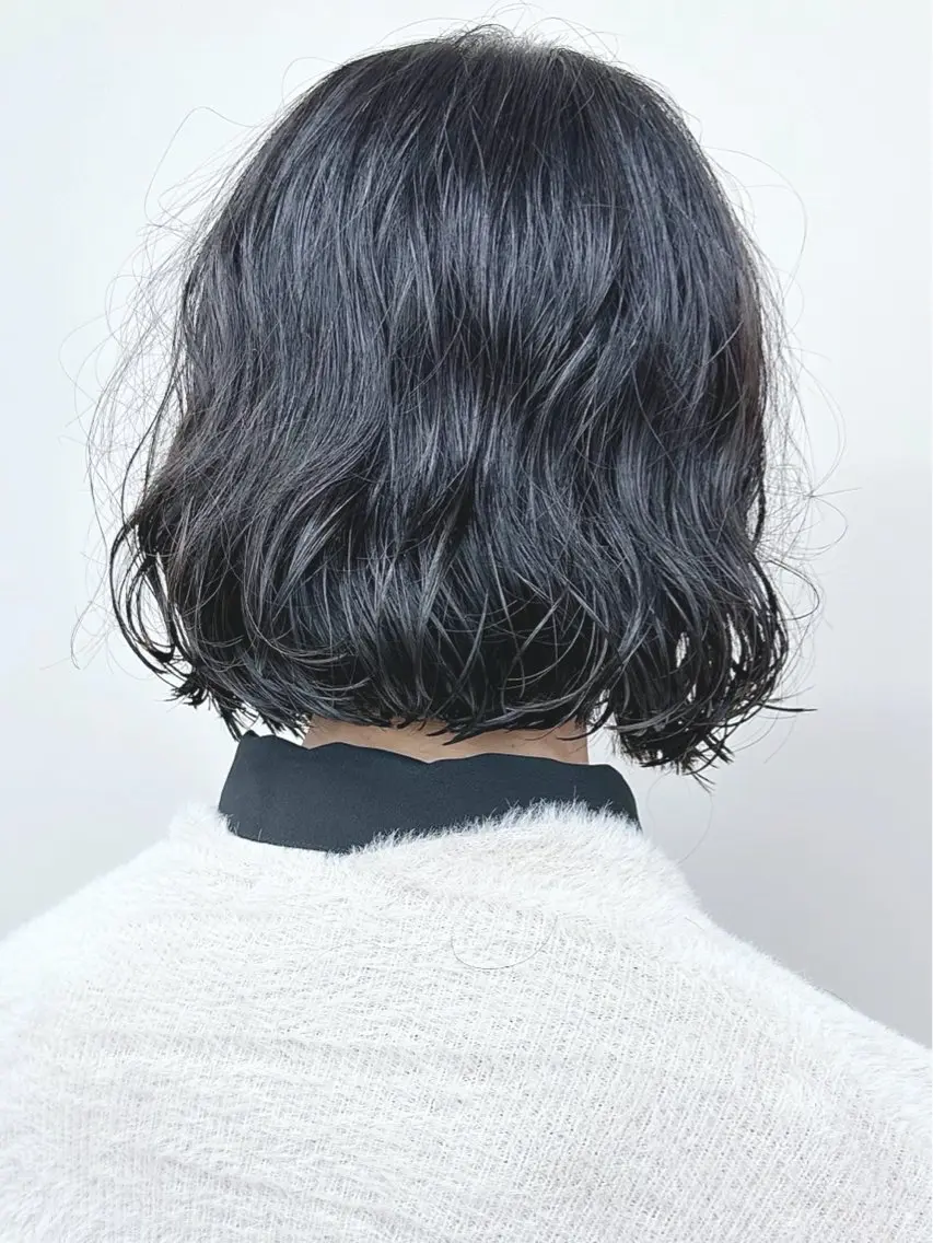 ミディアム パーマ カット パーマ ボブ/ゆるふわ ボブパーマ/とういのヘアスタイル