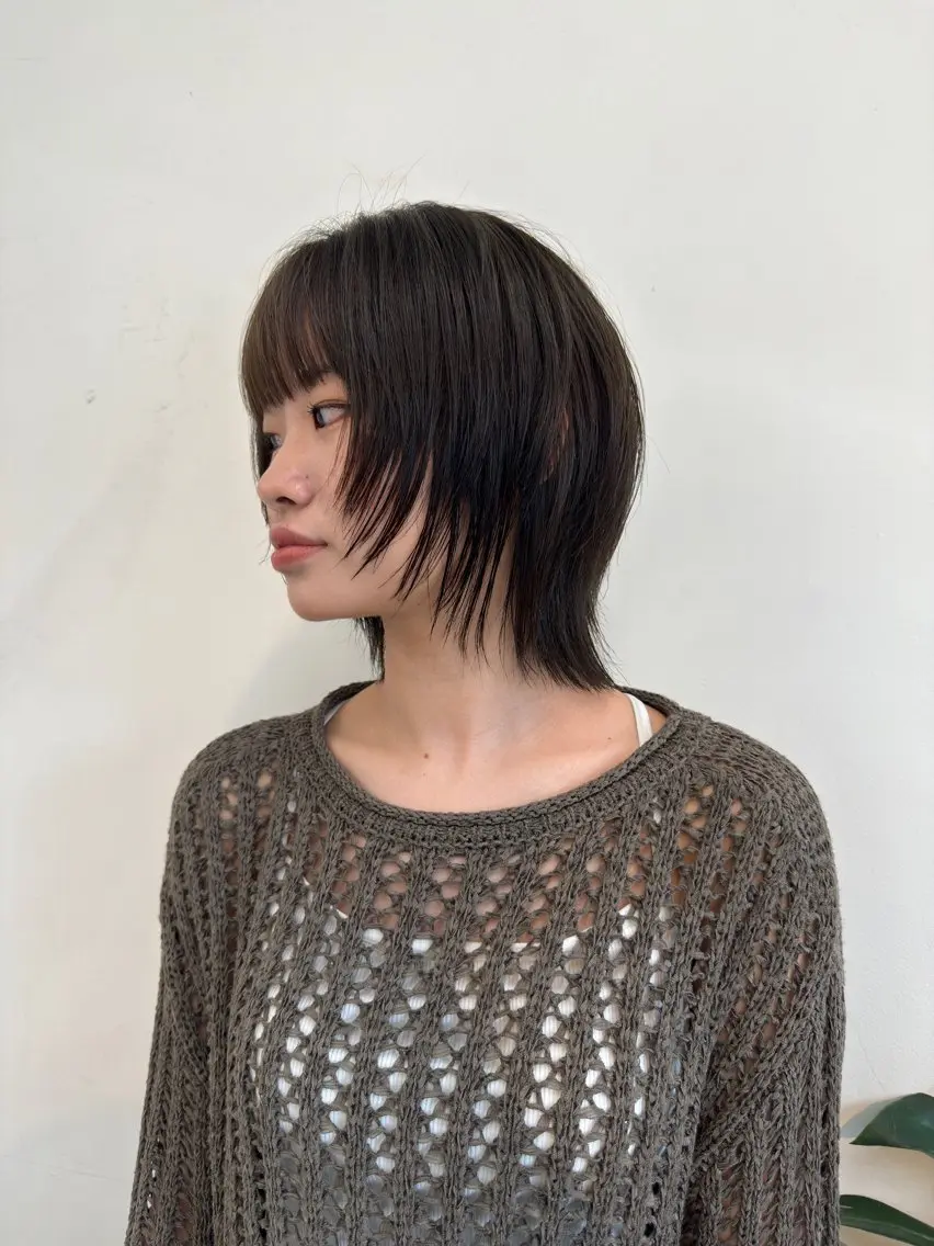 ミディアム カラー 透明感カラー グレージュ オリーブグレージュ オリーブグレー マツウラ サキミのヘアスタイル