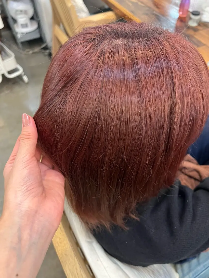 セミロング カラー ヘアアレンジ hazuki🐈‍⬛ 透明感カラーのヘアスタイル
