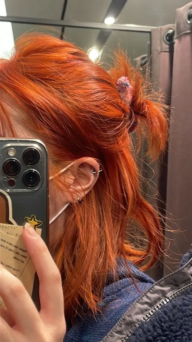 ミディアム カラー ヘアカラー トリートメント momona english okのヘアスタイル