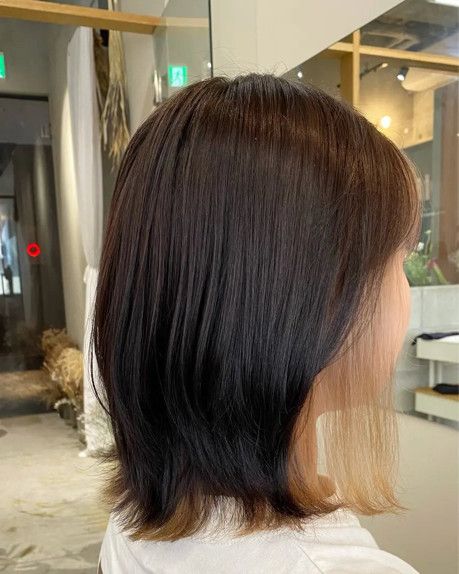 ミディアム カット ヘアカラー トリートメント 🌻花屋併設🌻濱 幸帆のヘアスタイル