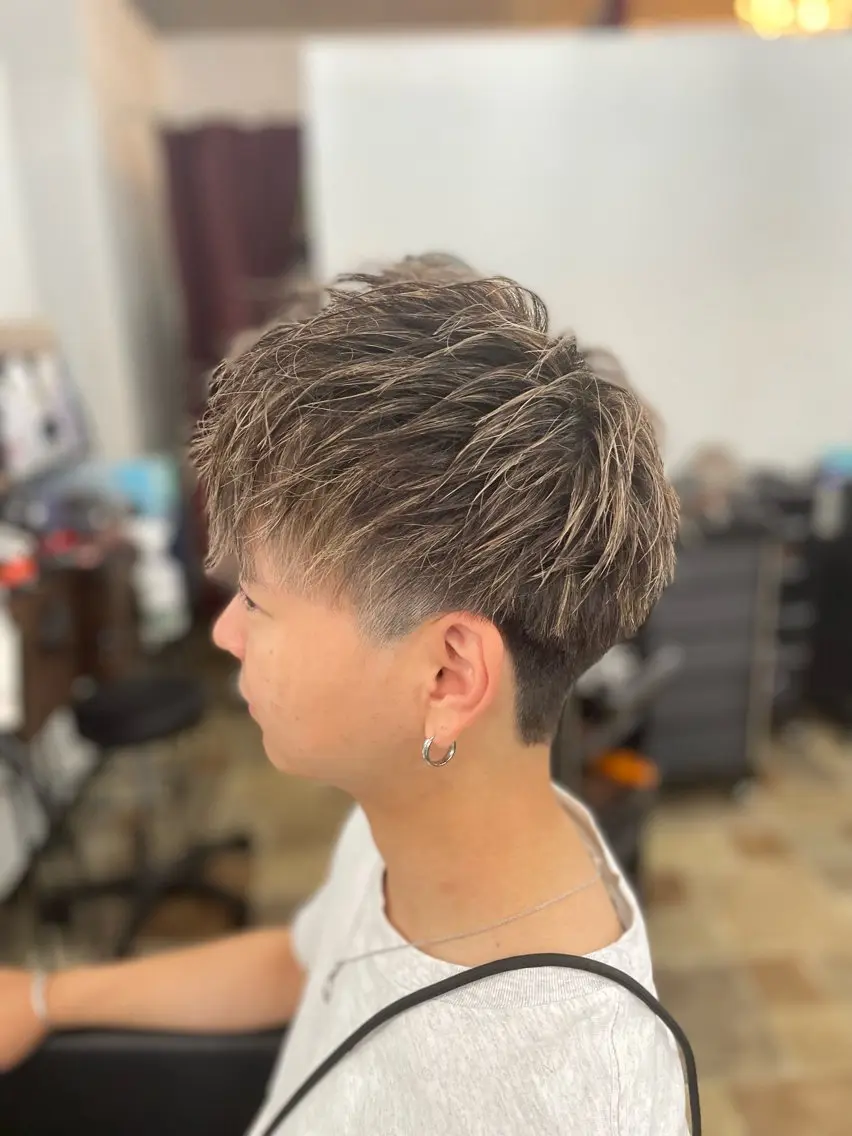 ショート カラー メンズ amphihair 高橋祐也のヘアスタイル