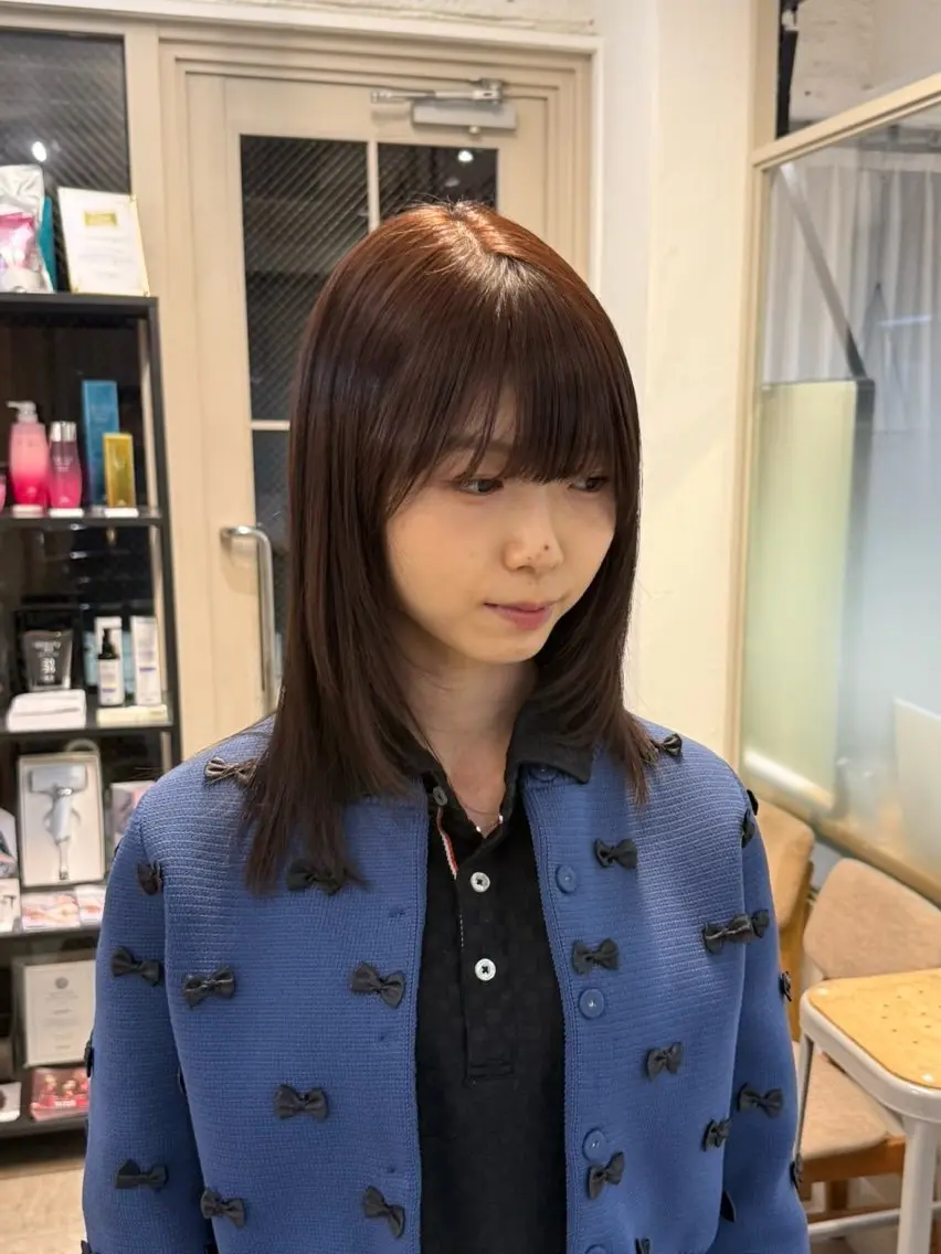 カラー ヘアカラー トリートメント とば みゆうのヘアスタイル