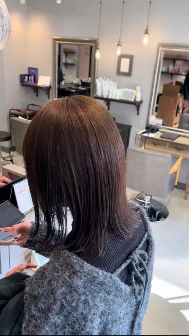 セミロング カラー アッシュ オレンジ カット ヘアカラー レイヤー/透明感/髪 質改善/メンズ/佐藤のヘアスタイル