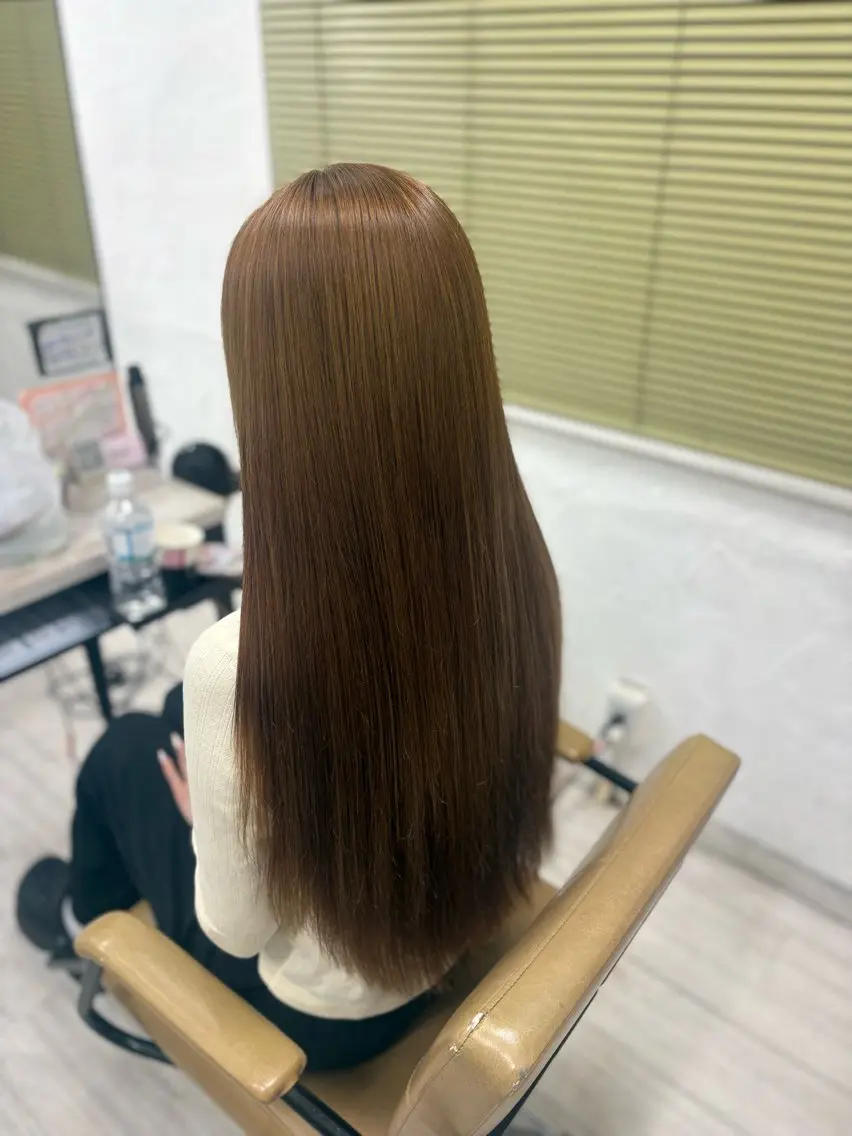ロング カラー カット ヘアカラー トリートメント 暖色系カラー/ピンク Ririi🎀のヘアスタイル