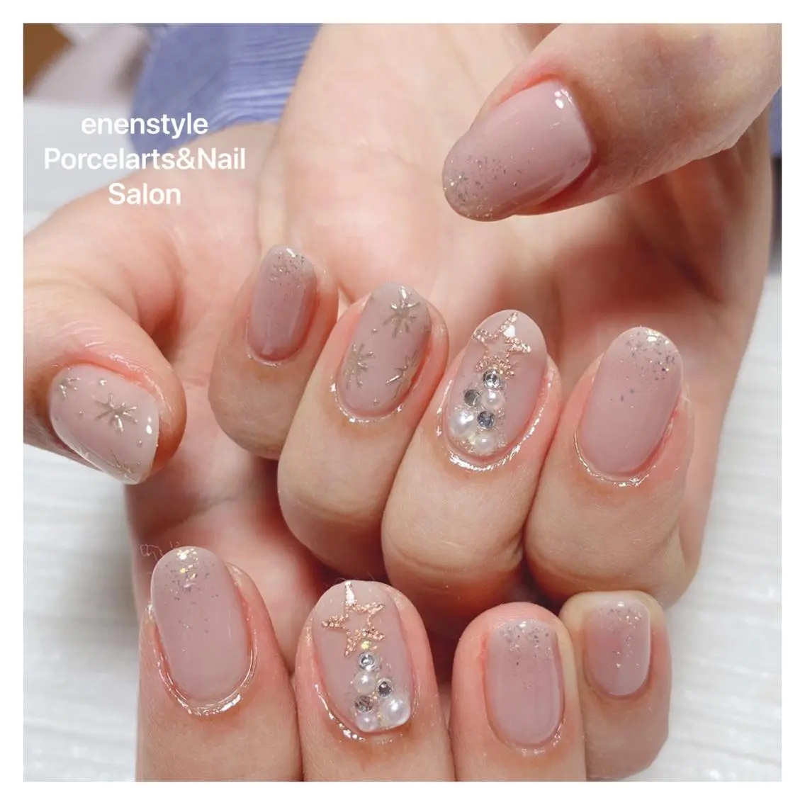 ミディアム ネイル 🐾enen style 🐾のネイルデザイン