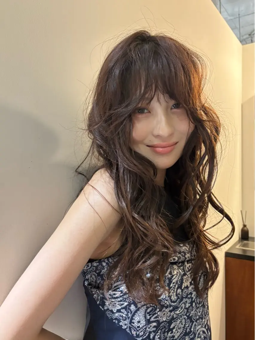 ロング パーマ カット パーマ カットモデル募集中/ ヘアアレンジ☆ ﾘｻのヘアスタイル
