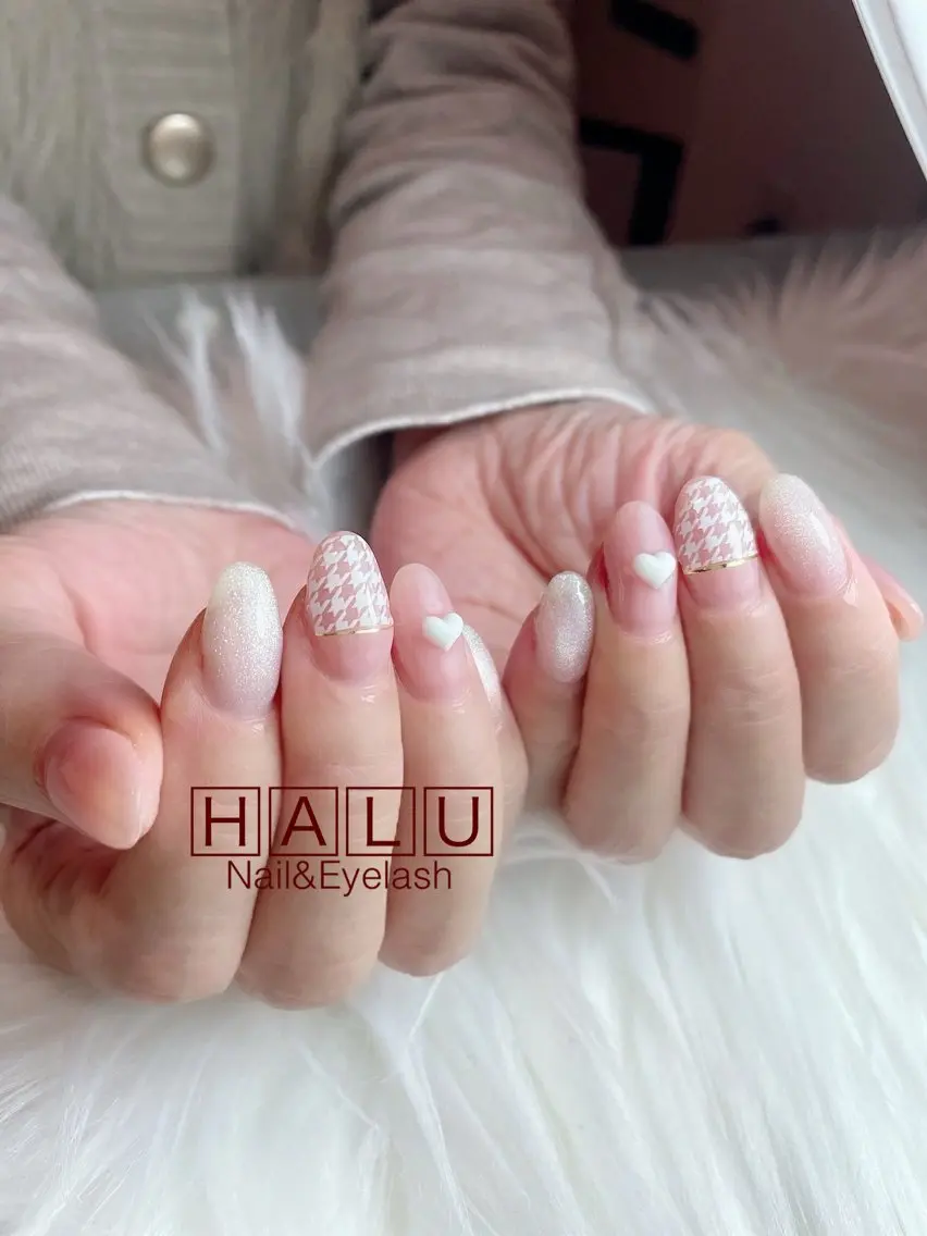 ネイル ハート バレンタイン HALU ハルのネイルデザイン