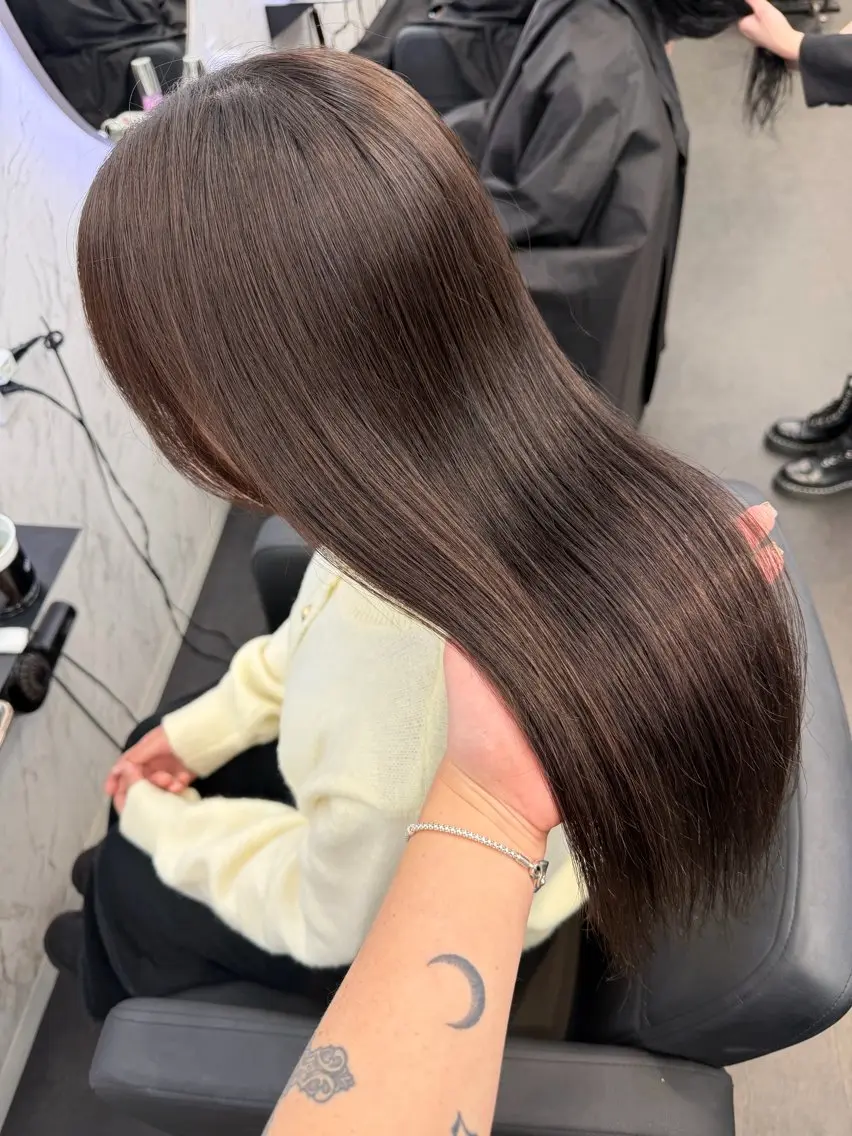 ロング カラー ブラウンカラー ココアブラウン 遠藤沙也加 /レイヤーカットのヘアスタイル