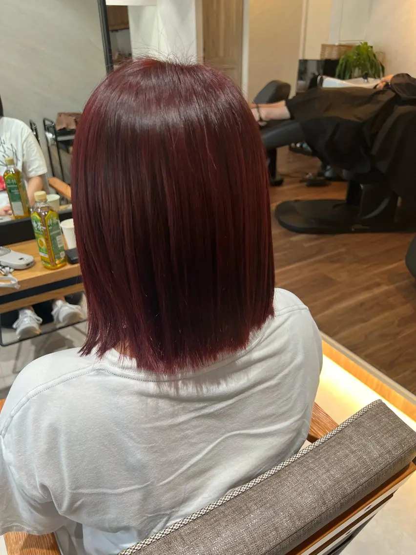 ショート カット ヘアカラー トリートメント 艶ボブ🤎ボブパーマ 透明感カラー\メンズのヘアスタイル
