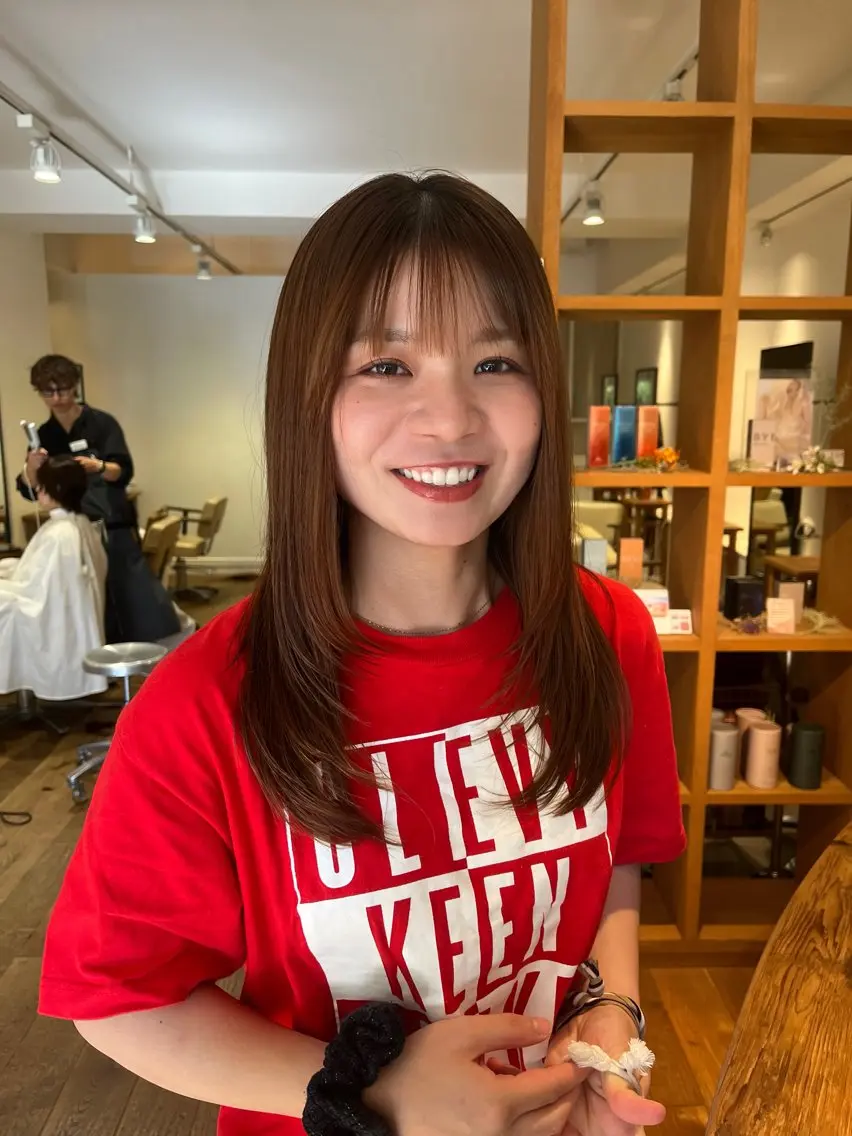 ロング パーマ レイヤーカット 縮毛矯正 Hana /Knackのヘアスタイル